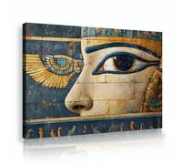 OSHIONARTE Arte mural de estilo étnico retro Faraón y templo Historia del antiguo Egipto Cultura Grabados fotográficos para aula oficina Decoración del hogar 60x90cm Estructura interior