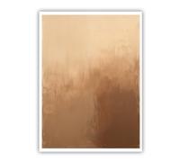 OSHIONARTE Modern Canvas Print Wall Art Poster astratto marrone a gradiente Minimalismo Immagini chic Arredamento murale per bagno e camera da letto 45x60cm Senza cornice