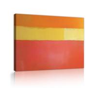 OSHIONARTE Pintura de lienzo enmarcada Pintura naranja amarilla Arte abstracto en la pared Moderno de mediados de siglo Grandes obras de arte para decor del salón y comedor 30x40cm Marco interior