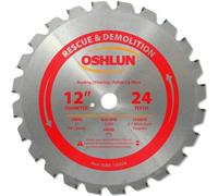 Oshlun FTG hoja de sierra con 2,54 cm Arbor (7/8-inch y 20 mm tuercas) para rescate y demolición, SBR-120024