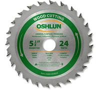 Oshlun SBW-054024 - Hoja de sierra ATB de uso general y corte de 5-3/8 pulgadas de 24 dientes con eje de 20 mm (bujes de 5/8 pulgadas y 10 mm)