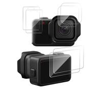 Oshmirian 6 protectores de pantalla para GoPro Mission 1 PRO/Mission 1, kit de película protectora de pantalla y lente 3 en 1, cubierta antiarañazos de vidrio templado 9H, instalación sin burbujas