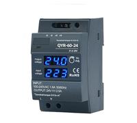 OSHZIKJII Tira de LED con Forma de Paso, Fuente de alimentación conmutada con Pantalla Digital de 60w, Tipo Carril DIN, 12V, 24V, CC, 2,5a(Bl/ACK,24V)