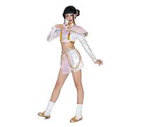OSIAS Disfraz Cosplay Mujer Zoey Blanco Escenario con Diseño Láser Deslumbrante (XL)