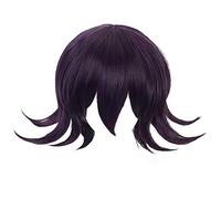 OSIAS Peluca Cosplay Anime, Peluca con Capucha Gratuita, para Halloween, Fiesta, Carnaval, Vida Nocturna, Conciertos, Bodas(Uma Kokichi)