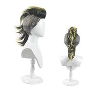 OSIAS Peluca Cosplay Anime, Peluca Demon Slaye, Redecilla Gratis, Para Halloween, Fiesta, Carnaval, Vida Nocturna, Conciertos, Bodas, Regalo de Cumpleaños(Shinazugawa Genya)