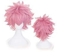 OSIAS Peluca Cosplay Anime, Peluca Fiesta Halloween, Redecilla Gratis(Ashido Mina)
