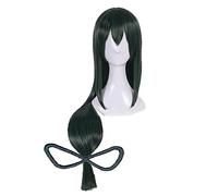 OSIAS Peluca Cosplay Anime, Peluca Fiesta Halloween, Redecilla Gratis(Asui Tsuyu)