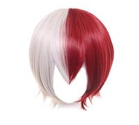 OSIAS Peluca Cosplay Anime, Peluca Fiesta Halloween, Redecilla Gratis(Todoroki Shouto)