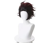 OSIAS Peluca de Cosplay de Kamado Tanjirou para Hombre y Niño