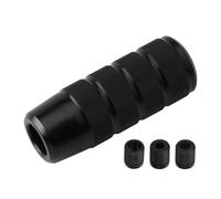 Osilly 95mm/3.74" Car Shifter Knob, Aluminum Weighted Automotive Gear Shift Manual knobs Lever with 3 Threaded Adapters M8 M10 M12 x 1.25, Universal for Vehicle（Black）