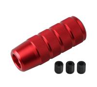 Osilly 95mm/3.74" Car Shifter Knob, Aluminum Weighted Automotive Gear Shift Manual knobs Lever with 3 Threaded Adapters M8 M10 M12 x 1.25, Universal for Manual Transmission Vehicle (Red)