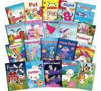 OSIMIG 20 Mini Libros para Regalar en cumpleaños, Regalos cumpleaños niños Colegio de 2 a 8 años, Incluyendo Unicornios temáticos, Sirenas, Dinosaurios, Mundo Submarino, Animales