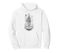 Osiris Afterlife King Antiguo Egipto Monocromo Mito Arte Sudadera con Capucha