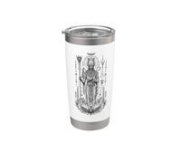 Osiris Afterlife King Antiguo Egipto Monocromo Mito Arte Vaso térmico de acero inoxidable de doble pared