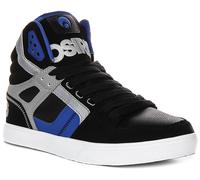 Osiris Clone - Zapatos de skate para hombre, Negro/Azul/Gris, 44 EU