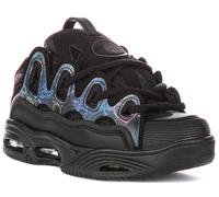 Osiris D3 2001 Chunky Sole Lace Up Skate Mujer Trainer En Negro Rojo EU 36-41
