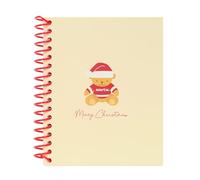 OSITO BEIGE FELICES FIESTAS - Cuaderno 120 Hojas A6, Tapas Duras, Ideal para Niños de Diferentes Edades, Cómodo y Versátil, Calidad y Resistencia, 11.8x14.6 cm