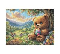 Osito café Bosque Rompecabezas 500 Piezas Cartón para Adultos Y Adolescentes para Coleccionistas Decoración Única Hogar Antiestrés Regalo Reyes Magos 500 PCS
