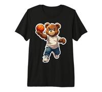 Osito de Peluche Guay Jugando al Baloncesto Streetwear Camiseta Premium
