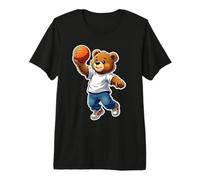 Osito de Peluche Guay Jugando al Baloncesto Streetwear Camiseta Premium