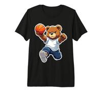 Osito de Peluche Guay Jugando al Baloncesto Streetwear Camiseta Premium
