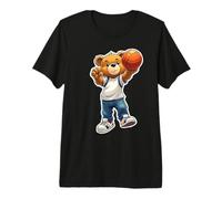 Osito de Peluche Guay Jugando al Baloncesto Streetwear Camiseta Premium