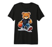 Osito de Peluche Guay Jugando al Baloncesto Streetwear Camiseta Premium