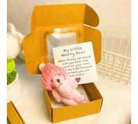 Osito en Una Caja, Mi Pequeño Oso de Peluche, Mini Oso de Peluche Hecho a Mano en Caja, Accesorio de Abrazo de Oso de Bolsillo, Regalo For Enamorados, Nueva Actualización 2025(Pink)