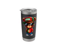 Osito orgulloso Portugal Bandera Portuguesa recuerdo Vaso térmico de acero inoxidable de doble pared