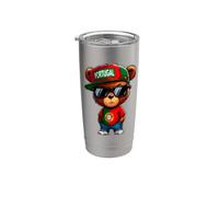 Osito orgulloso Portugal Bandera Portuguesa recuerdo Vaso térmico de acero inoxidable de doble pared