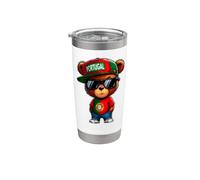 Osito orgulloso Portugal Bandera Portuguesa recuerdo Vaso térmico de acero inoxidable de doble pared