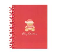OSITO ROJO FELICES FIESTAS - Cuaderno 120 Hojas A6, Tapas Duras, Ideal para Niños de Diferentes Edades, Cómodo y Versátil, Calidad y Resistencia, 11.8x14.6 cm