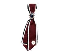 osiuujkw Boda Cumpleaños Club Nocturno Espectáculo Cosplay Impresionante Cinta Sedosa Corbatas Accesorios Para Ocasiones Extravagantes Broche Elegante
