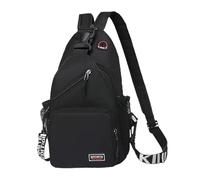 osiuujkw Bolsa de pecho impermeable y versátil, ideal para el hombro, ideal para acampar, ciclismo, deportes al aire libre, con orificios en la parte trasera para facilitar la circulación del aire,