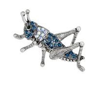 osiuujkw Broche de alfiler para bufanda y suéter, broche de animales con diamantes imitación, accesorio joyería vintage encantador, complemento elegante para cualquier ocasión, alfiler saltamontes