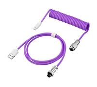 osiuujkw Cable USB para Enchufe de aviación DIY, Cable de Datos, Interfaz Resistente, ampliamente Compatible con la mayoría de los Productos del Mercado, Teclado ABS, Morado