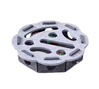 osiuujkw Caja de Rompecabezas de Fieltro para Gatos, Juguete Ejercicio con 3 Bolas, para enriquecer el Interior tu Gato, Tipo+4