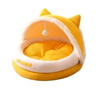 osiuujkw Cálida Cueva Nido para Cachorros, Ideal para Dormir, Que Garantiza un Espacio Acogedor en el Interior para Que Puedan Descansar cómodamente. La Base es Antideslizante y Cuenta con un cojín