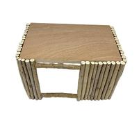 osiuujkw Casa para hámster, casa para animales pequeños, cama para mascotas, cabaña para conejos, jaula para conejos, juguete para masticar, multifuncional de Para madera para , castillo,