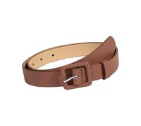 osiuujkw Cinturón de PU para mujer. Estilo versátil. Cintura cómoda y ajustable. Aspecto clásico. Textura suave y delicada. Cinturón con hebilla de pasador práctico, Marrón, 100cm