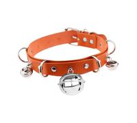 osiuujkw Gargantilla versátil para fiestas. Accesorio llamativo y atrevido para fiestas de disfraces de baile. un toque moderno a cualquier atuendo. Su estilo único lo, Naranja, Ancho 2.5 cm