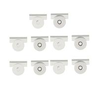 osiuujkw Hebilla magnética de Metal sin Costuras, fácil de Instalar, Aspecto Moderno, aleación, No Requiere Costura, Clip magnético para Bolsa, 10 Uds, Plata