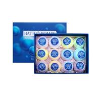 osiuujkw Kit de fabricación de Bombas de baño fragantes para Mujer, 12 Uds., Bombas de baño ecológicas y relajantes, Regalos, Kit de fabricación de Bombas de baño Suave, Azul
