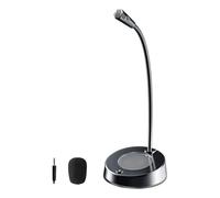 osiuujkw Micrófono de computadora USB para reuniones, micrófono dinámico de Cuello de Cisne, para Juegos, conferencias, captación a Larga Distancia,