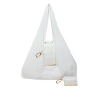 osiuujkw Minibolsos expandibles con llavero. Bolso tote plegable de tela premium que se despliega en segundos. Llavero con detalles en oro cepillado.