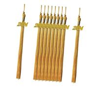 osiuujkw Paquete económico de borlas de graduación con dijes dorados 2024. Accesorios para la ceremonia graduación y celebración logros académicos. Borlas para 2024, amarillo, longitud 40cm