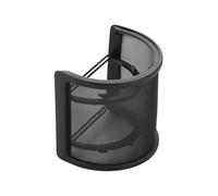 osiuujkw Paravientos de micrófono Filtro de micrófono en Forma de U Grabación de Voces Profesionales Aislamiento de Malla metálica Mejora la claridad, Negro sin Algodón, 3.15 x 2.95 Pulgadas