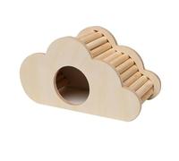 osiuujkw Pequeños Animales, hámster Enano, Juguete para Mascotas, casa de para Madera para hámster, túnel subterráneo, Divertida Escalera para Escalar, decoración de Jaula, Elementos