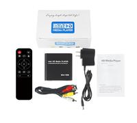 osiuujkw Reproductor de vídeo BLU Ray 4K, Reproductor Multimedia Compacto y práctico, Pantalla Horizontal y Vertical, Disco Duro USB, aleación de Aluminio, Negro